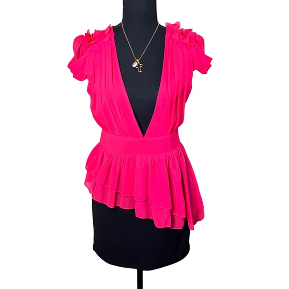 80s style colorblock cocktail party minidress, size M - Picture 1 of 7